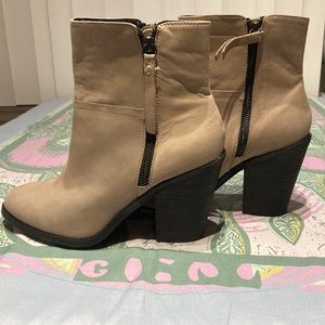 Cowboy heel style booties